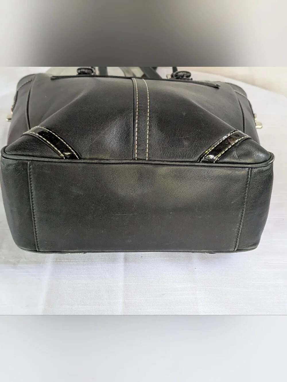 Coach structured leather